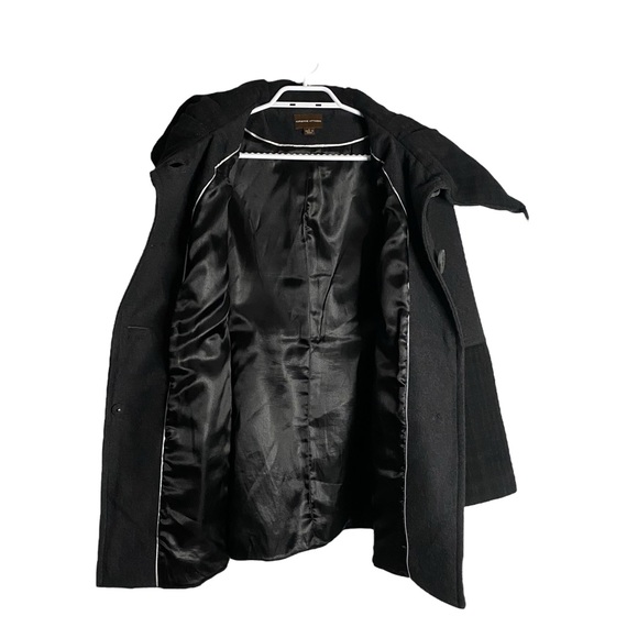 Adrienne Vittadini Women's Charcoal Wool & Cashmere Pea Coat - Picture 8 of 9